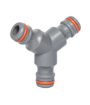 Y stuk nippel, 3 aansluitingen type Gardena whiteline