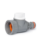 Aansluitnippel met 3/4 binnendraad en afsluitkraan.