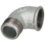 Knie 1/2&quot; binnen buitendraad gietijzer