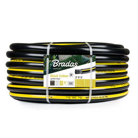 Tuinslang 3/4" 50m zwart geel 3 laags